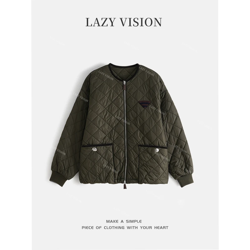 LAZYVISION/菱格轻薄款三防休闲女士棉服ZMD-31173小小