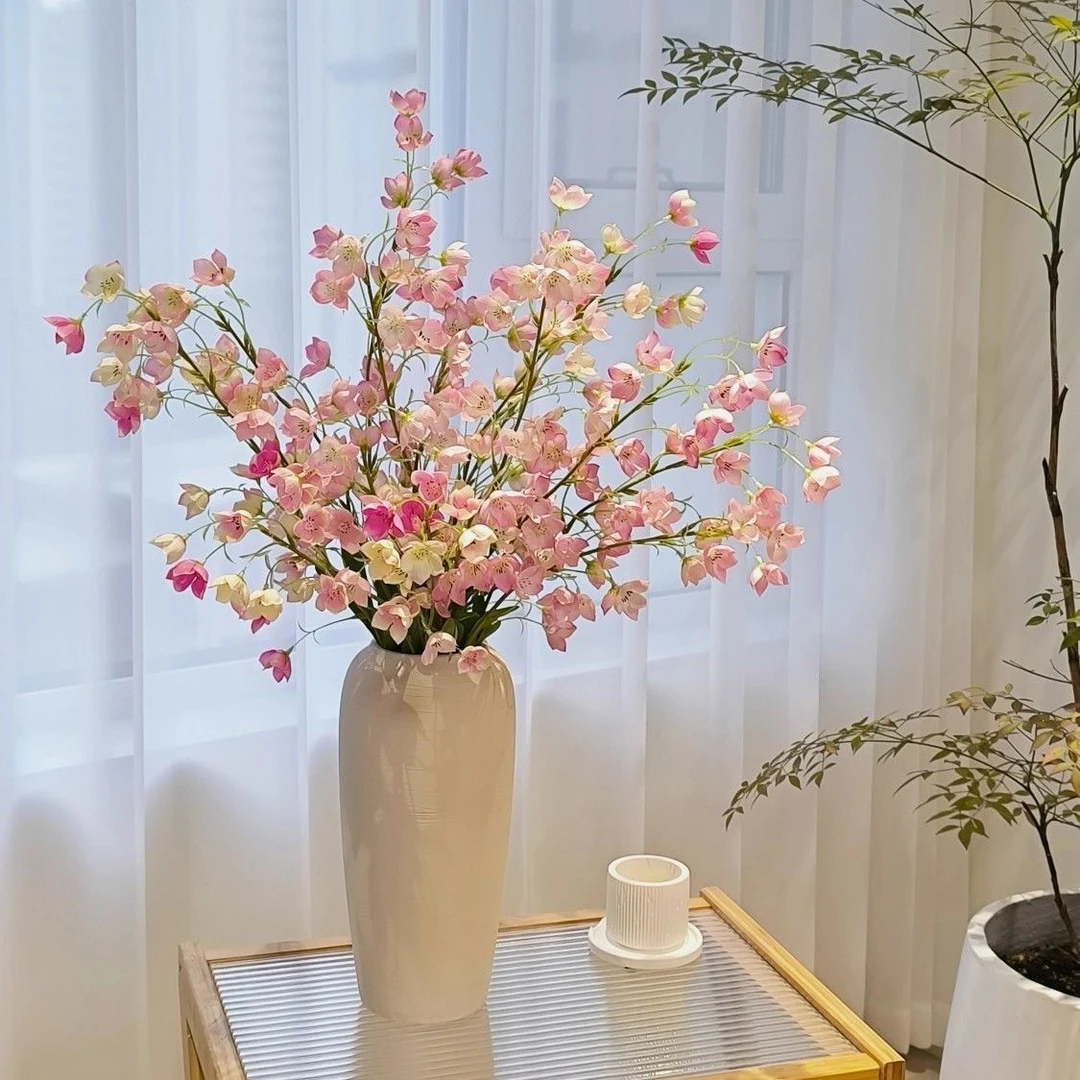 铃兰仿真花假花摆设客厅餐桌室内房间直播间装饰花艺摆件绢花假花