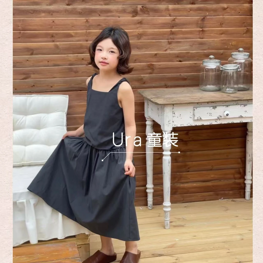 【吊带扭结】夏季亲子纯棉吊带连衣裙    UQ25076