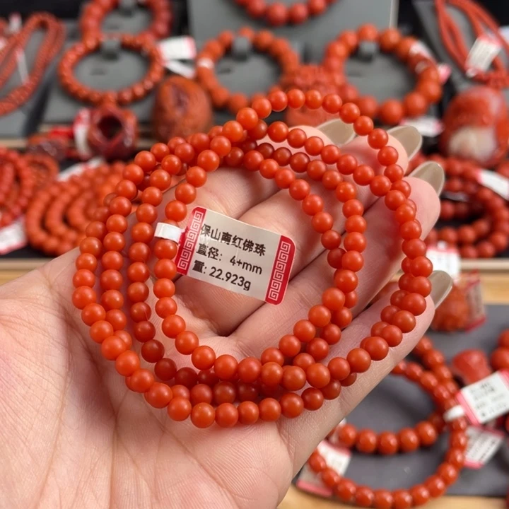 南红玛瑙未镶嵌手链保山南红多圈