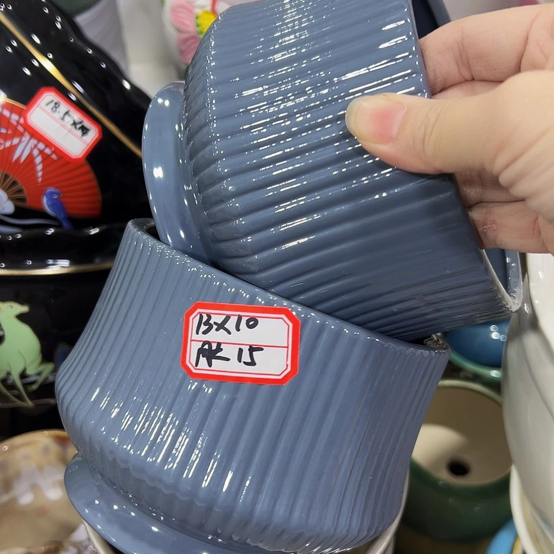 外贸尾单陶瓷花盆凑10米包邮