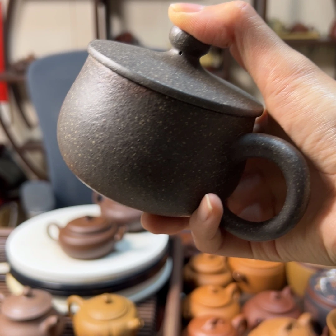 紫砂茶壶浮**风紫砂盖杯180