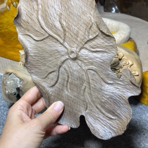 阴沉木荷叶果盘的