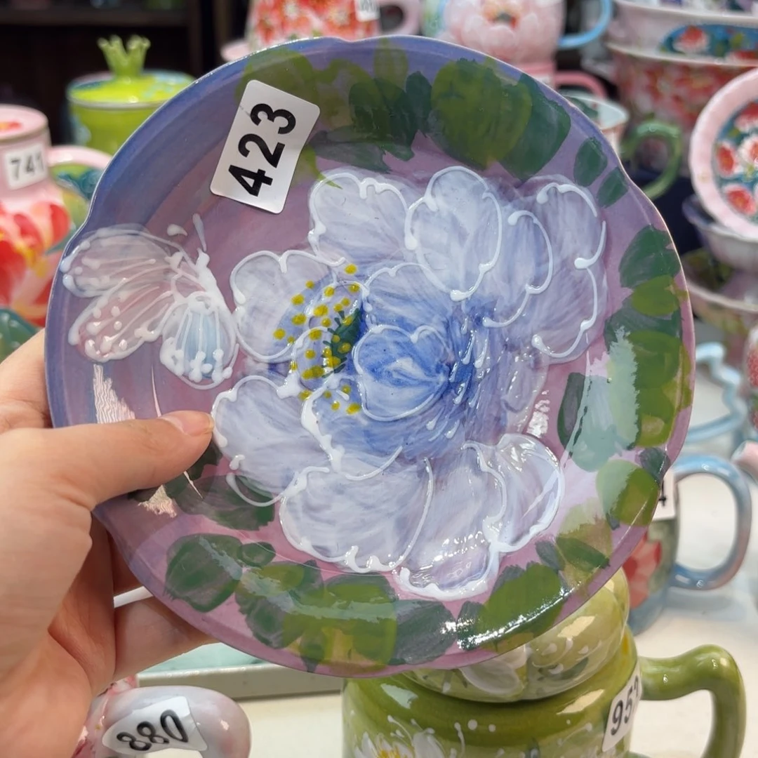 瓷片景德镇手绘高温釉下彩陶瓷茶具