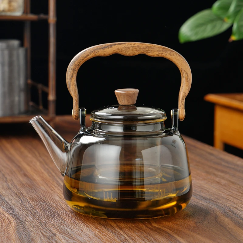 玻璃提梁壶玻璃耐高温电陶炉煮茶茶壶煮茶壶泡茶壶玻璃茶壶茶具