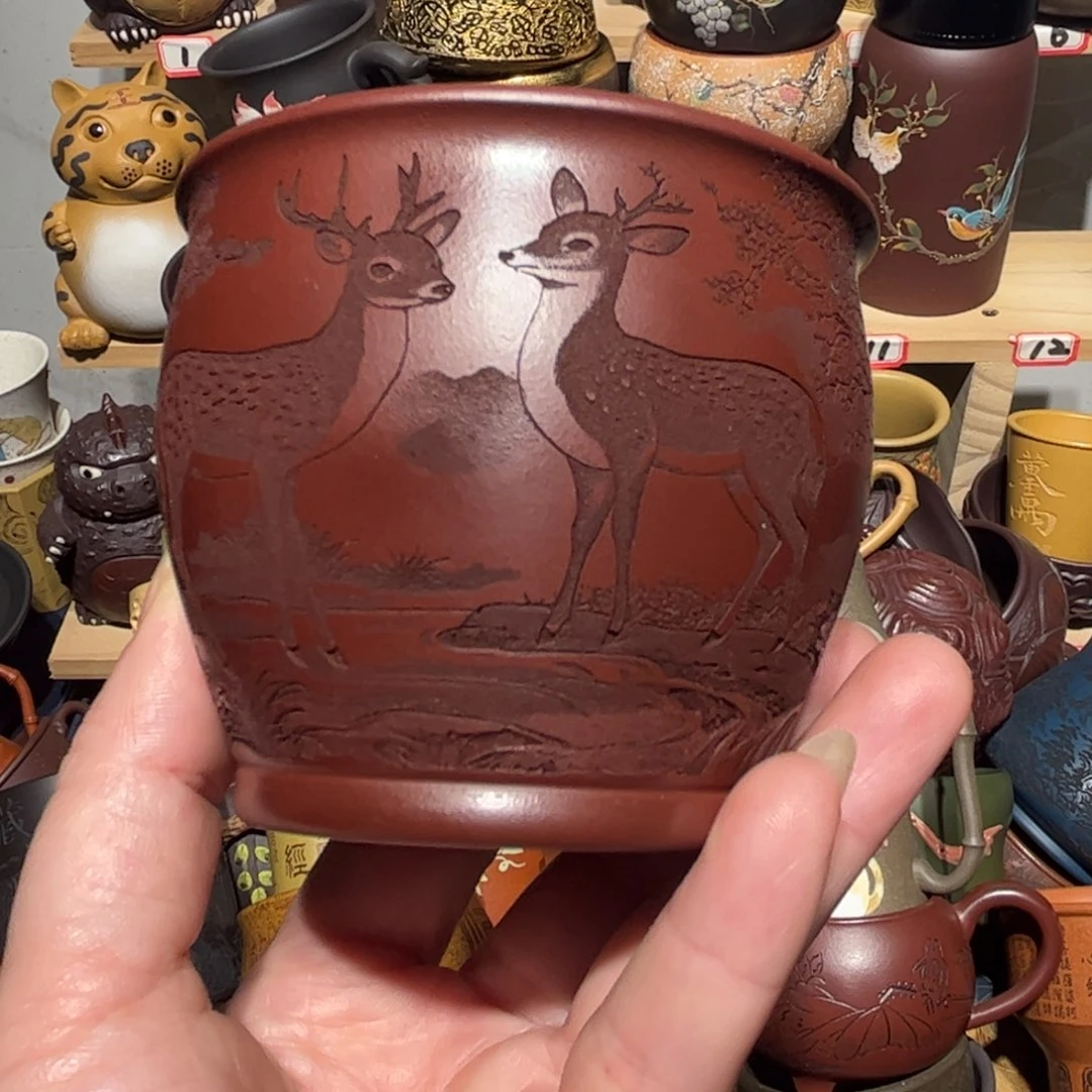 紫砂茶杯宜兴紫砂主人杯