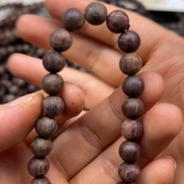 降真香手串/手链降真08圆珠黄白油23颗