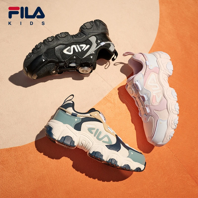 【斐乐儿童】新款儿童猫爪运动时尚百搭休闲防滑复古跑鞋K55B411105