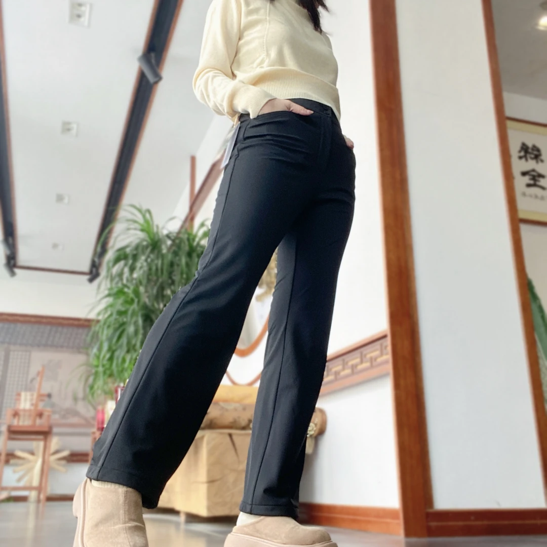 B品微瑕】烟筒裤柞蚕丝女士高弹保暖裤外穿 9623c391