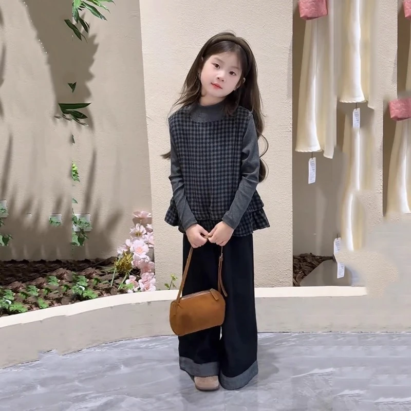 女童三件套秋装套装儿童秋季2025新款女孩小清新森系洋气春秋款潮