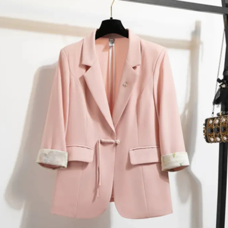 新款国风小西装外套气质盘扣设计时尚西服6-1款