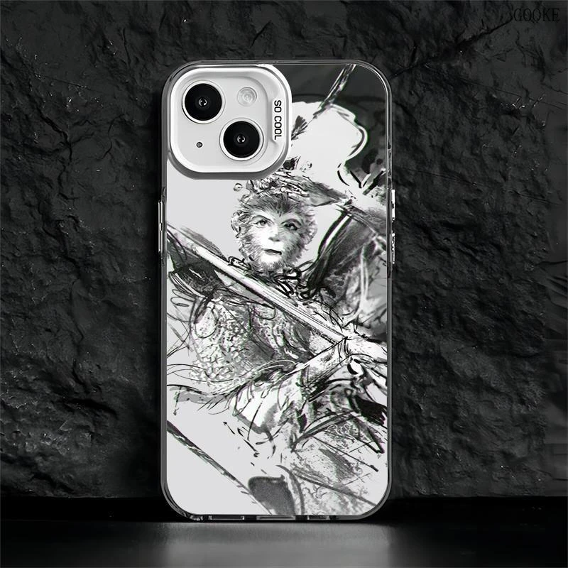 适用苹果16/15/14/13/x创意孙悟空彩银防摔手机壳手机壳