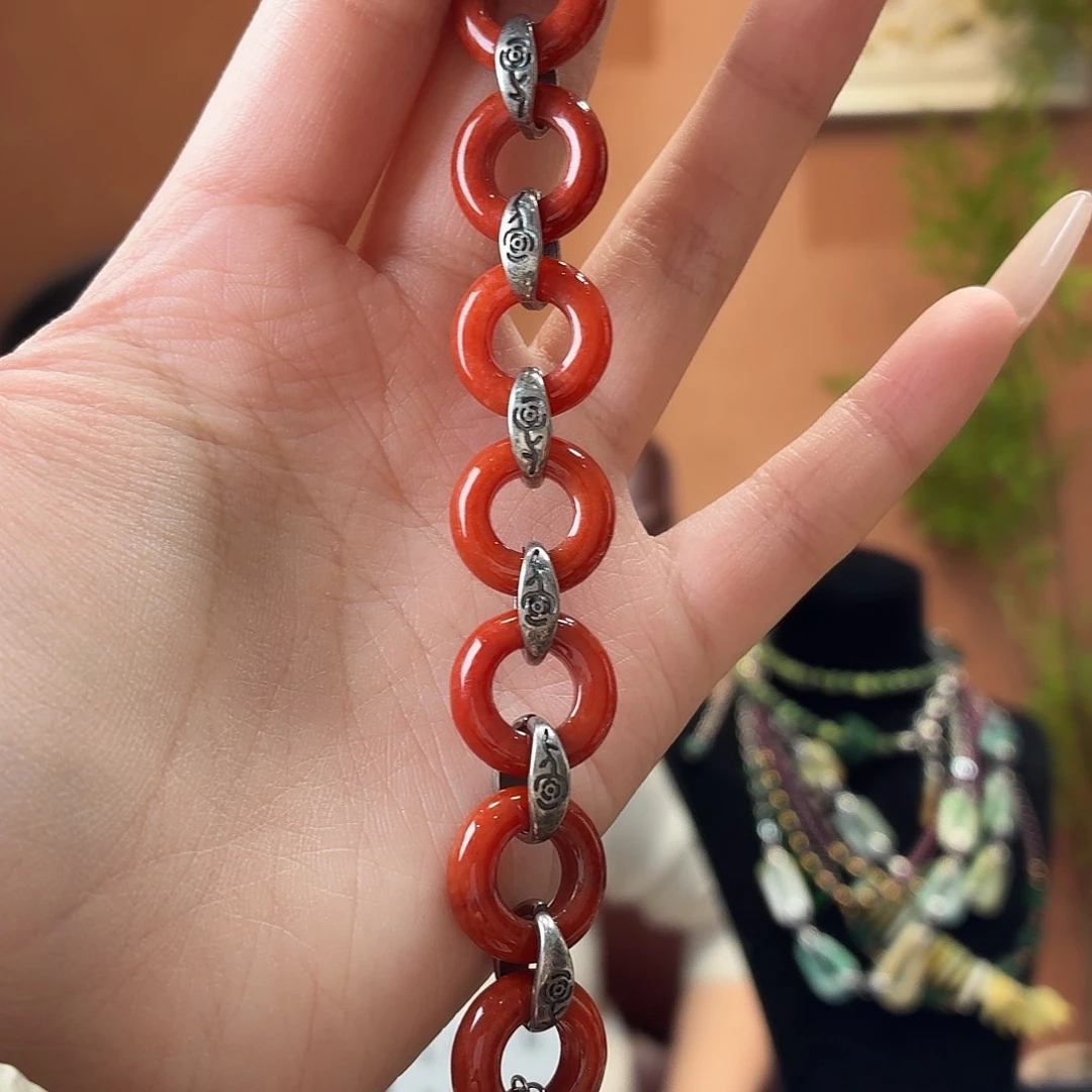 翡翠未镶嵌耳饰手串