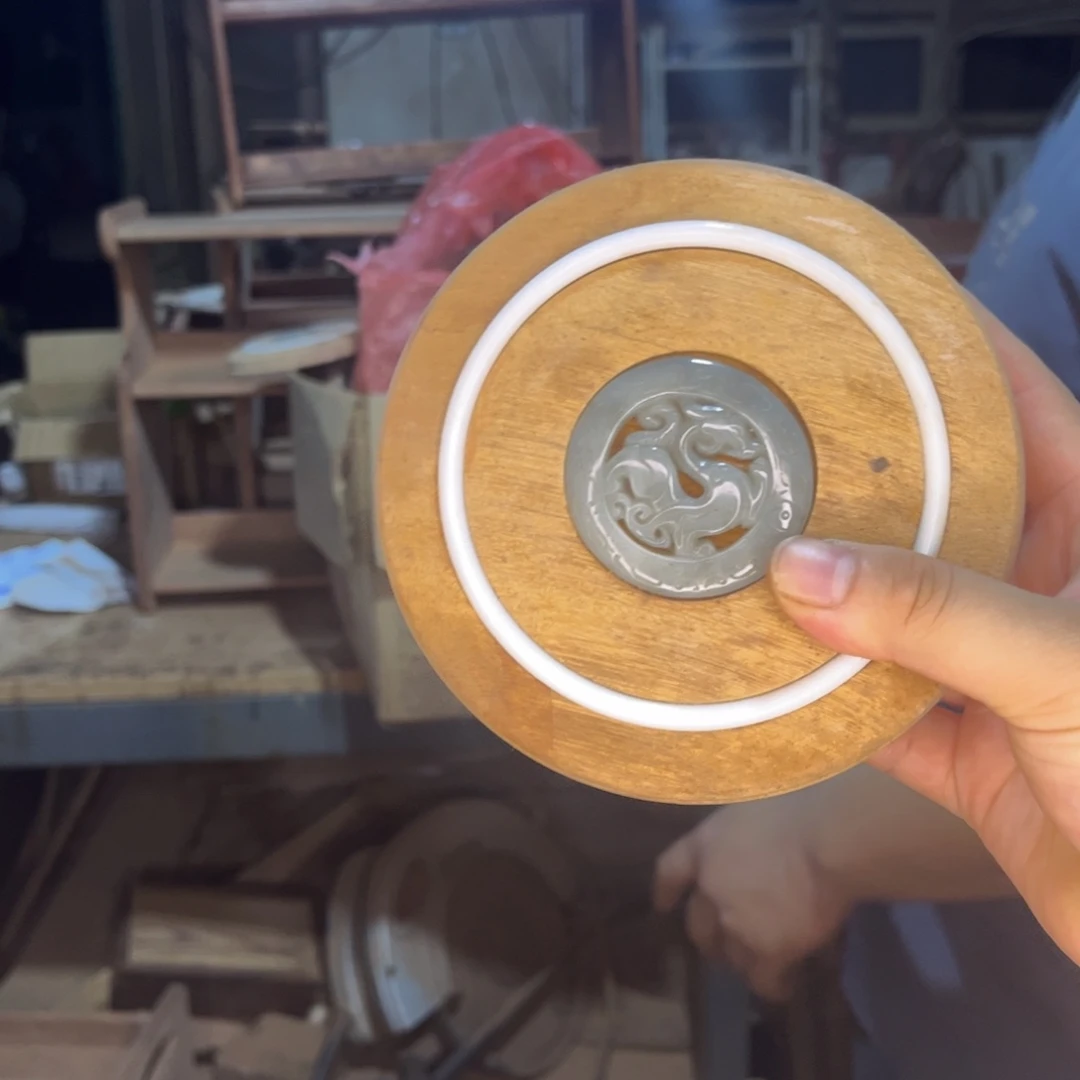 木缅茄木圆托盘到手5个