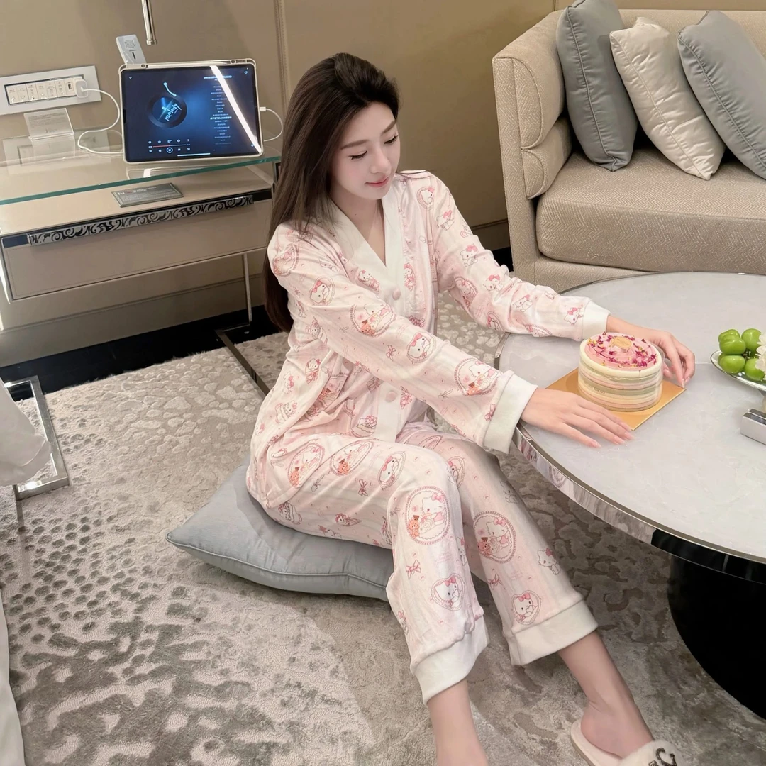 [Nana]海岛绒睡衣香香仙仙紫紫KT加绒可外穿秋冬家居服