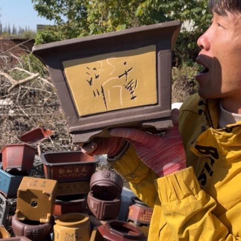 紫砂花盆特价包邮送