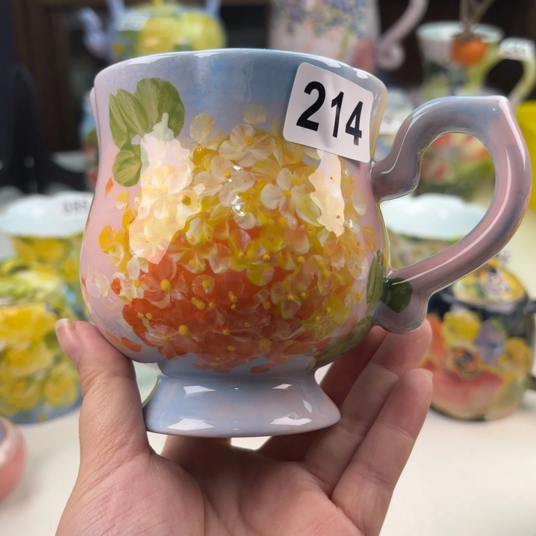 景德镇手绘高温釉下彩陶瓷茶具