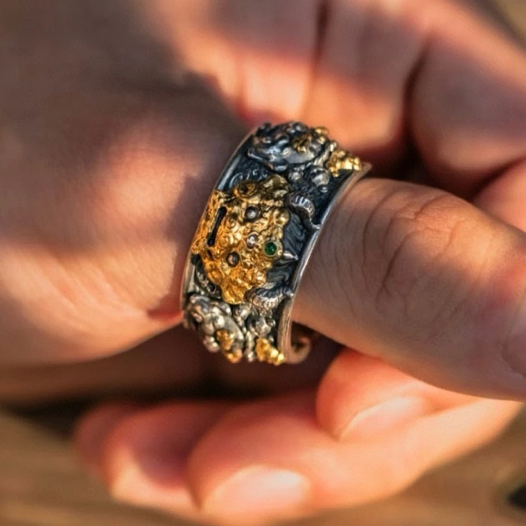 925银戒指 【孙小禹银饰】大威德指环 国风设计款 个性百搭