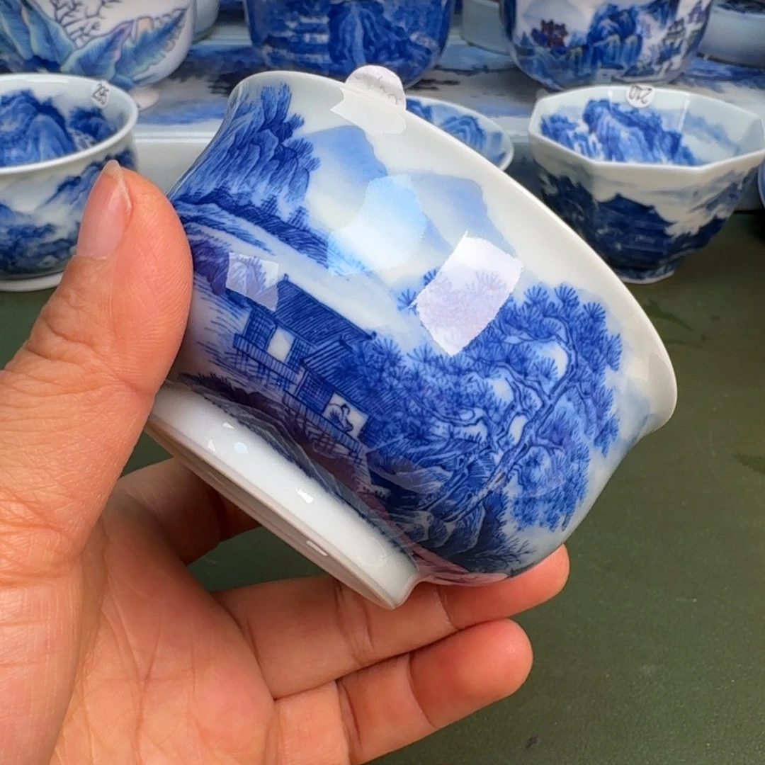 瓷景德镇纯手绘茶具圆圆255