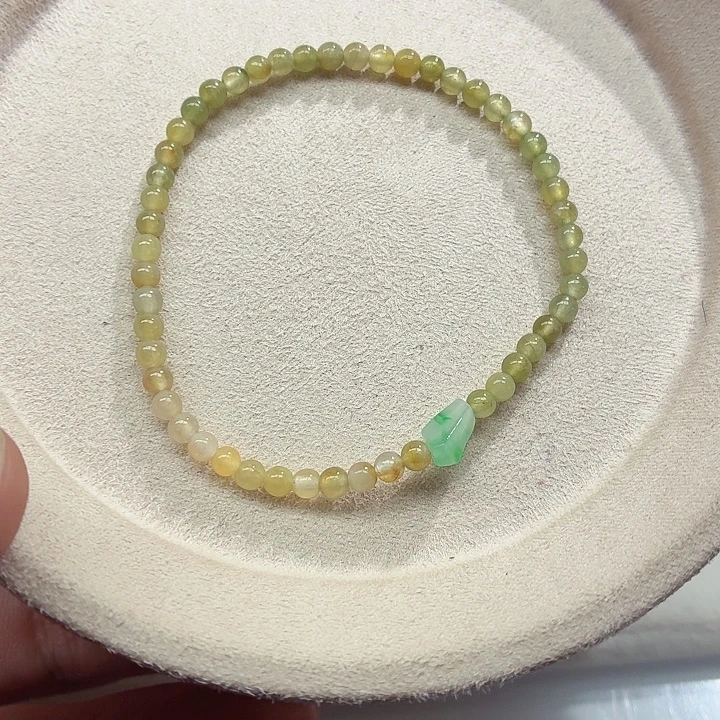 翡翠未镶嵌手链天然缅甸翡翠A货卡3.6