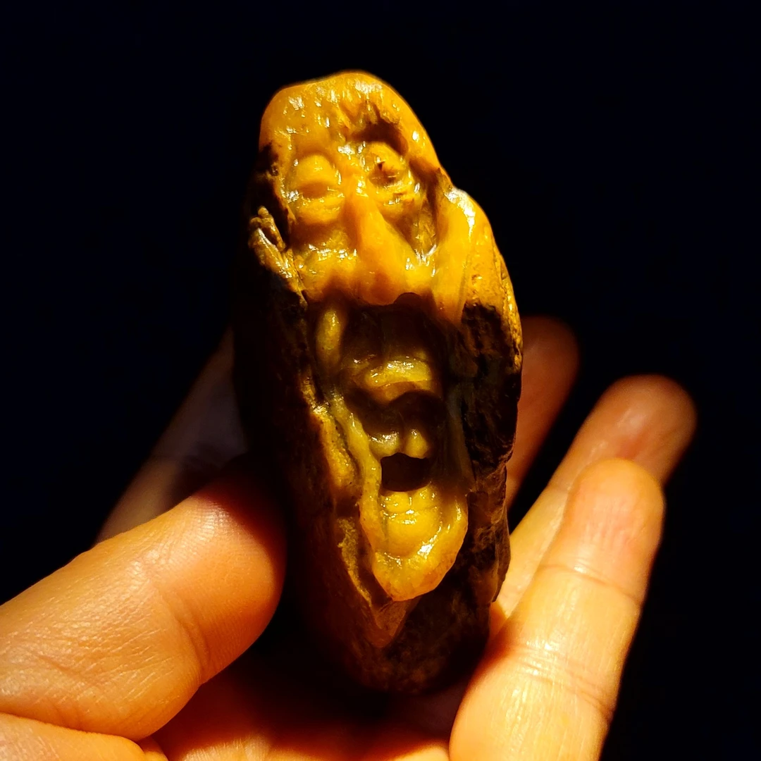 一斗光/纯手工雕刻/手把件/摆件/艺术品/吊坠/挂坠/原石雕刻/石刻