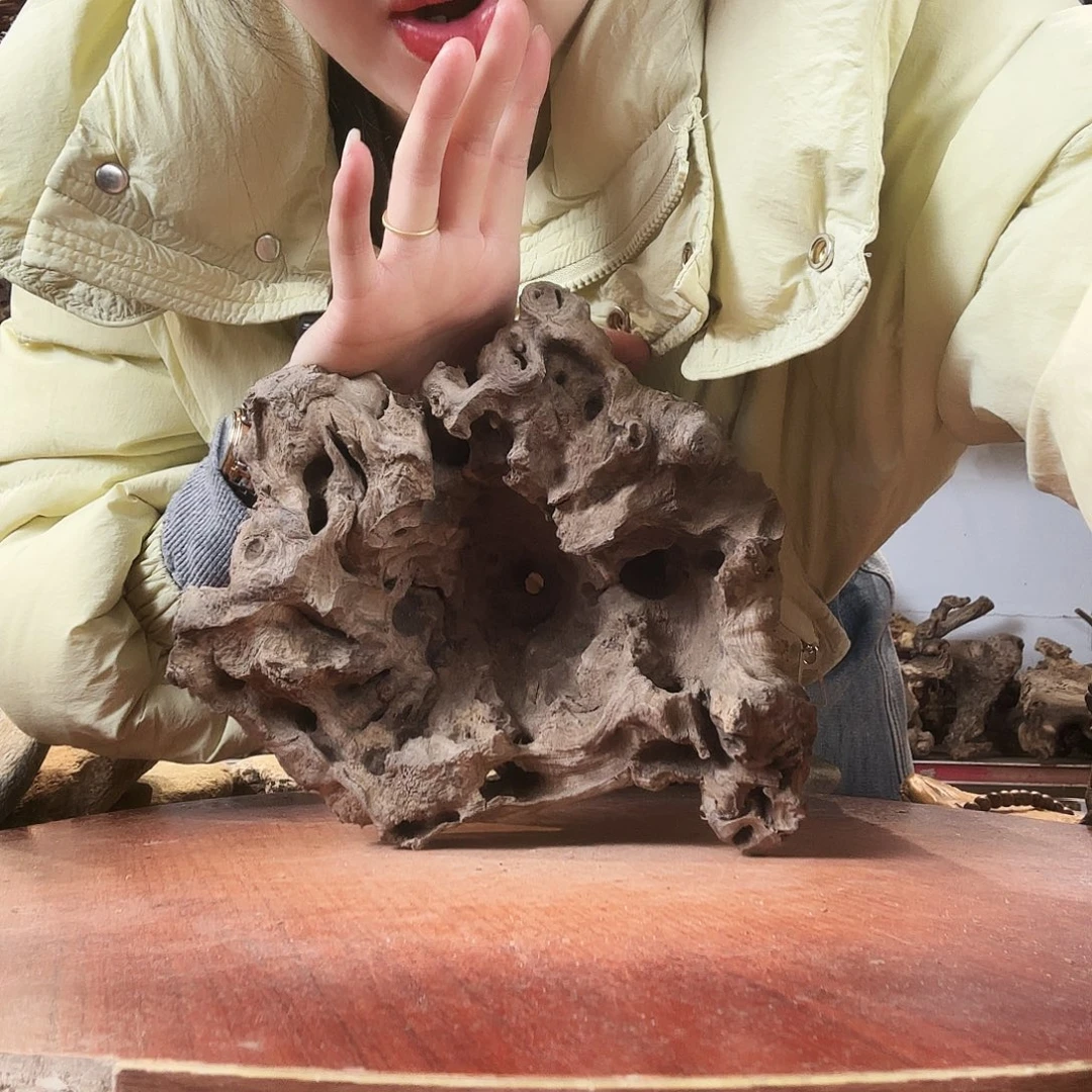 金***丁木黄荆随型底座自然风化无漆无蜡