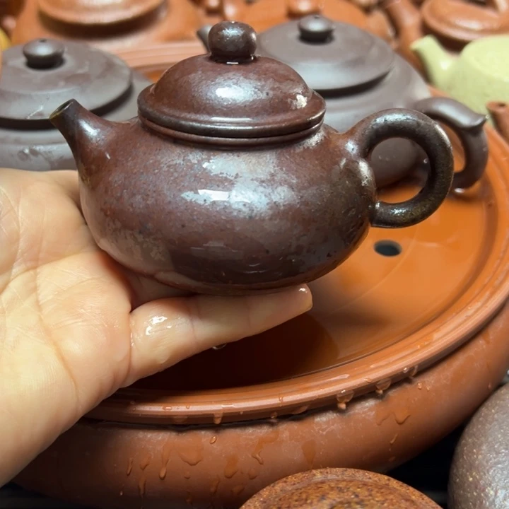 东***风紫砂茶壶宜兴原矿段泥