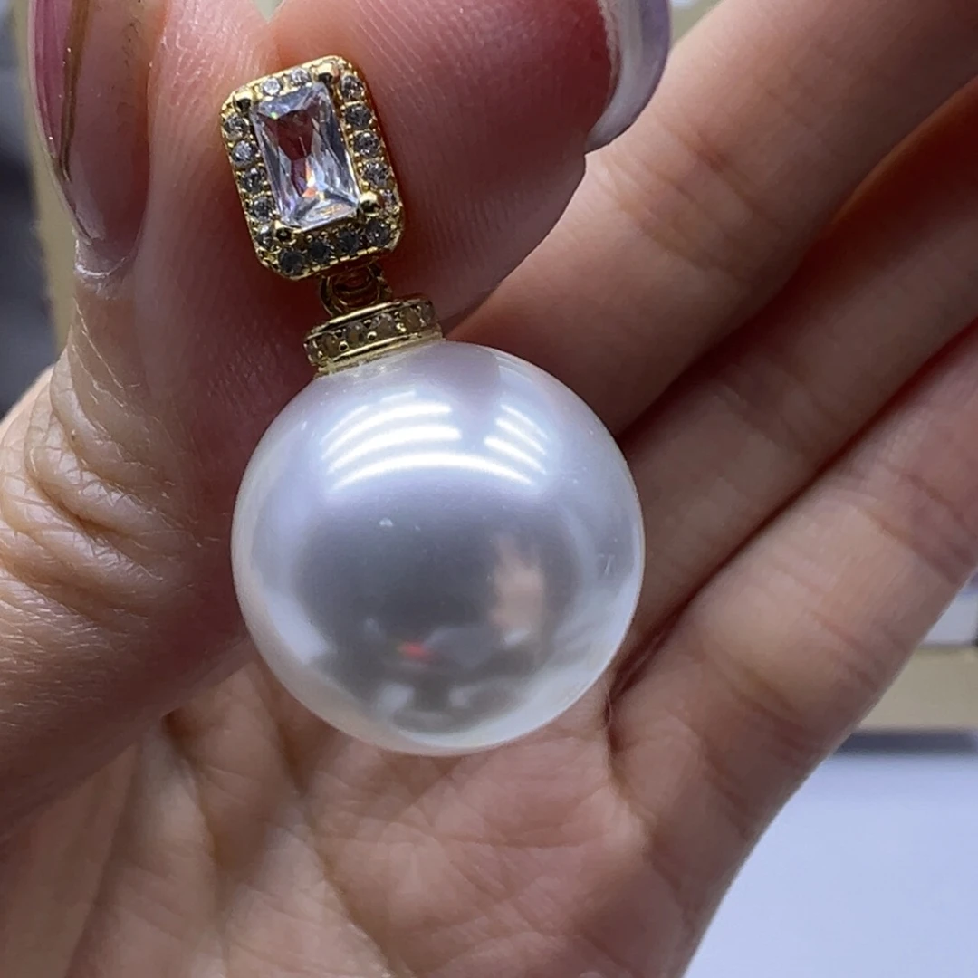 银S925镶嵌颈饰淡水珍珠