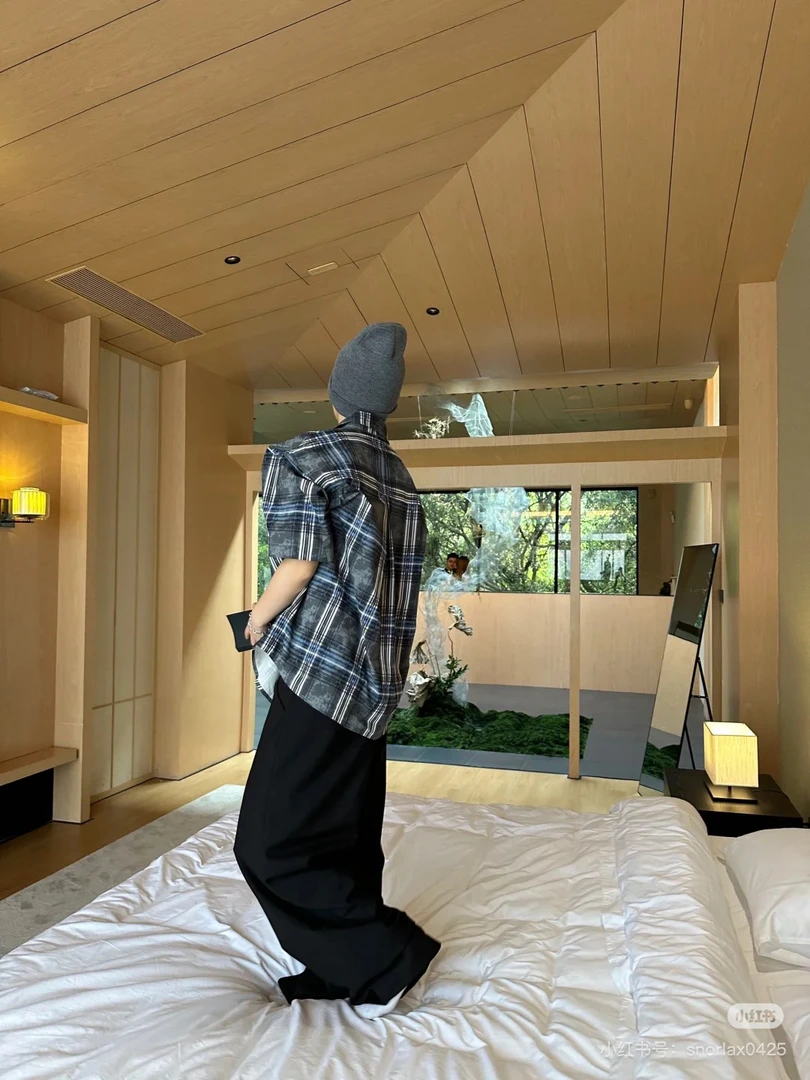 春夏新品格子衬衫短袖，档口现货，男女同款