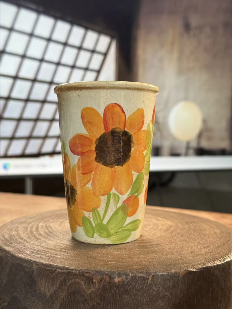 343景德镇高温釉下彩纯手绘陶瓷可乐杯