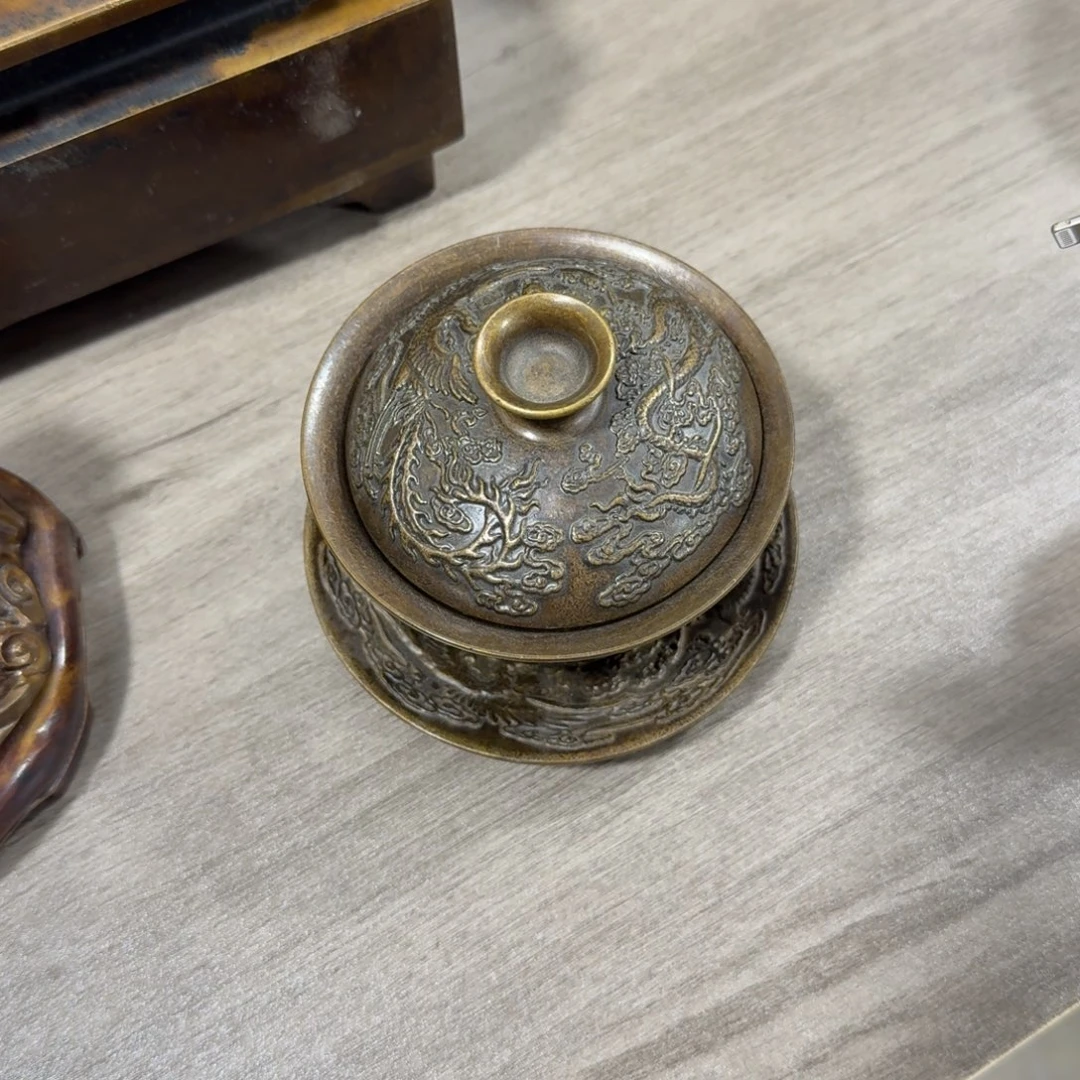 乒***声铜盖碗摆件装饰热卖