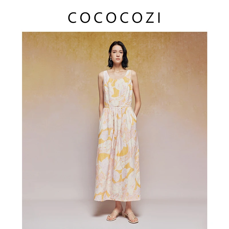 【专场】COCOCOZI春夏款式提花优雅女士连衣裙252CO014L