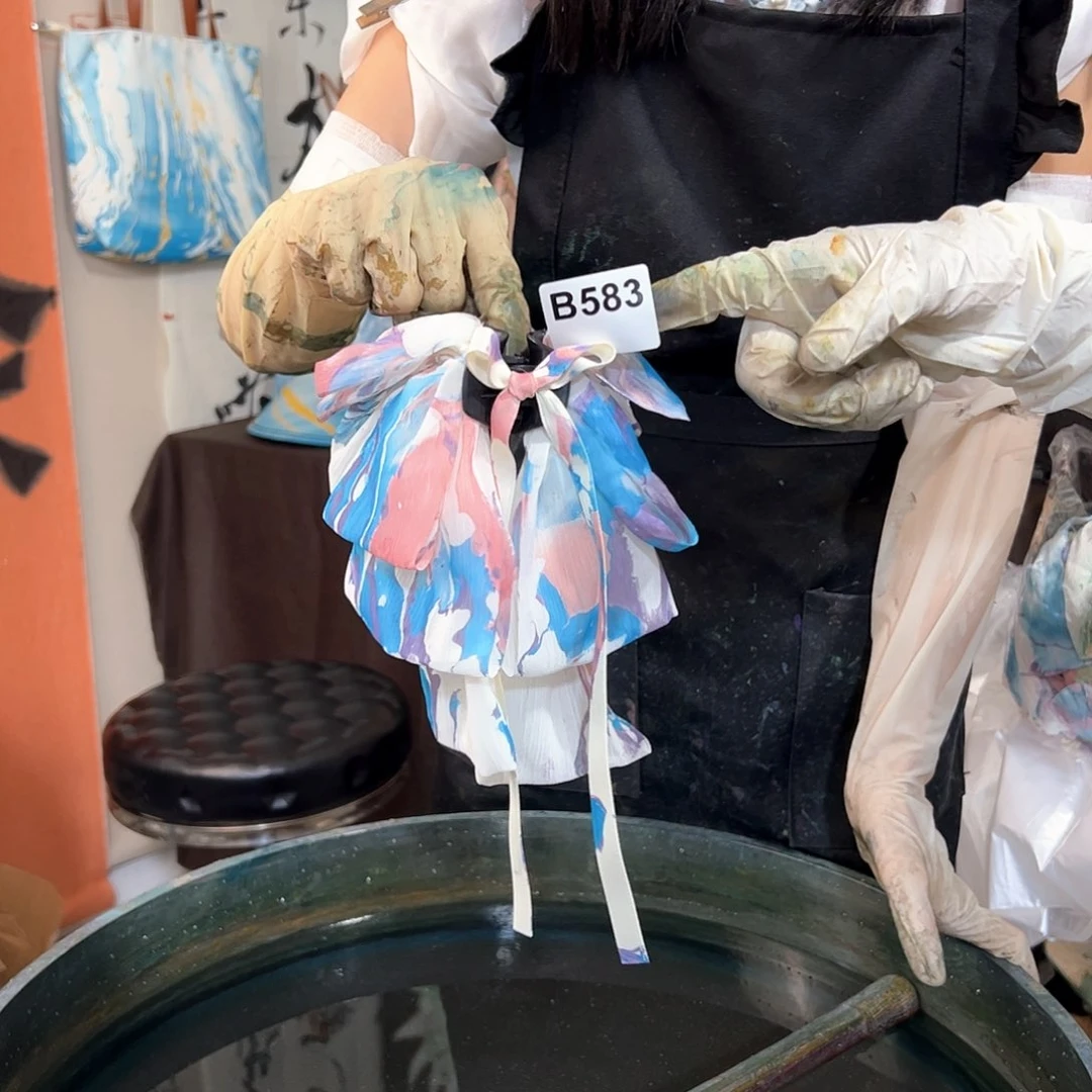 583蓝粉抓夹手作饰品