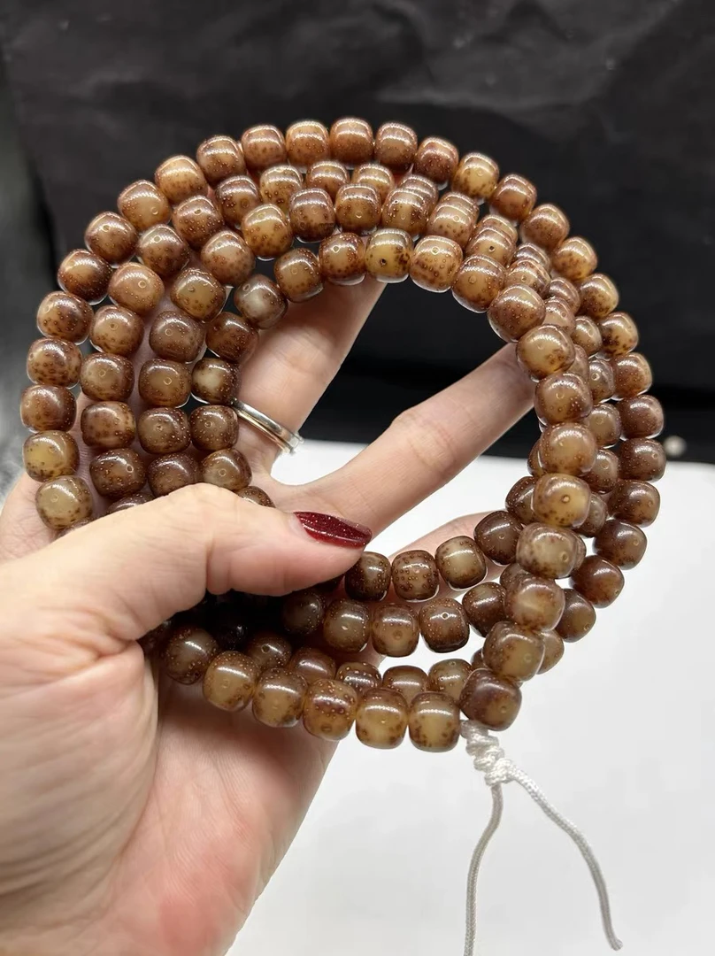 牛货镇店级收藏款陈籽玉化水晶果冻9X10海南星月菩提大留白小细星