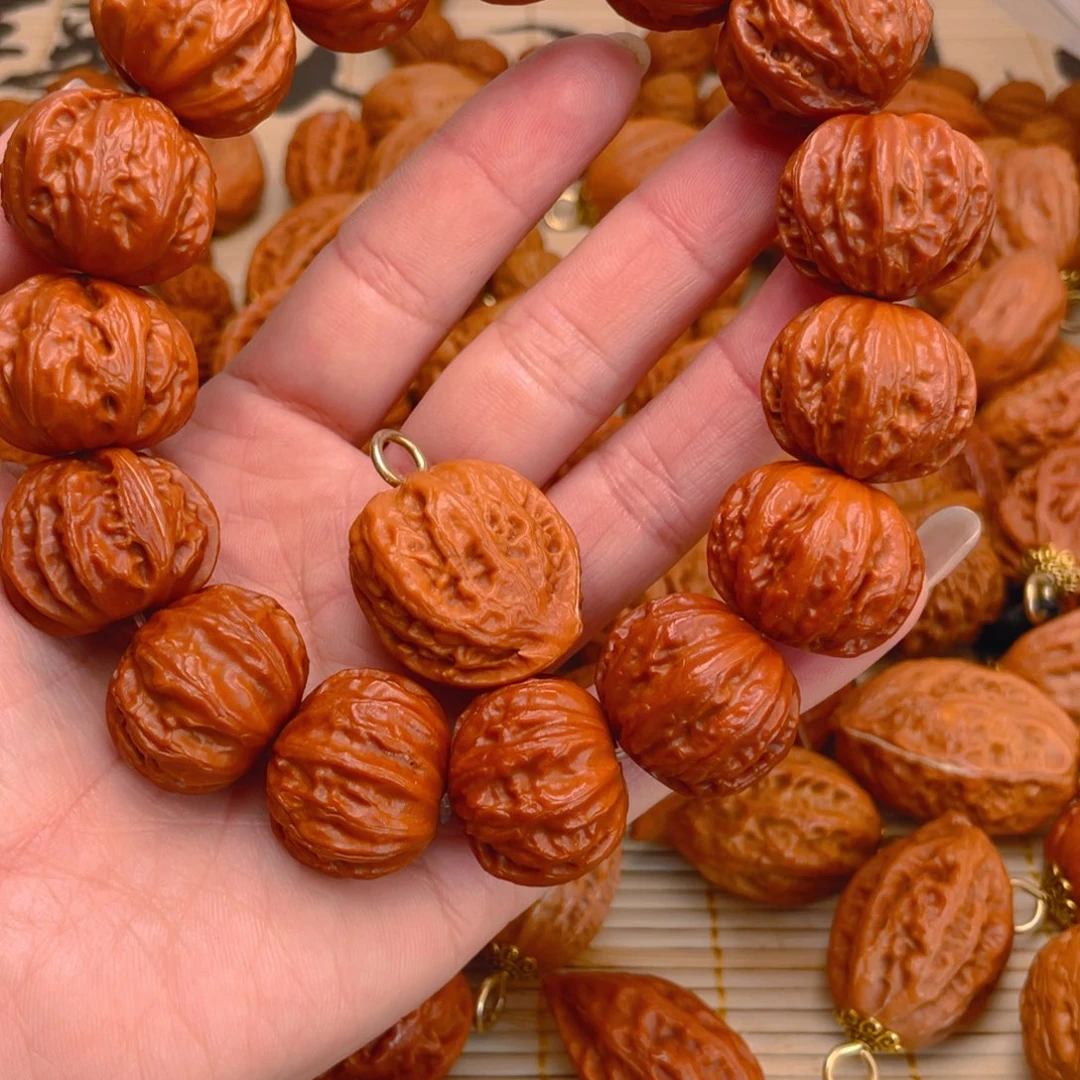 文玩核桃吊坠触**弹野生文玩手串