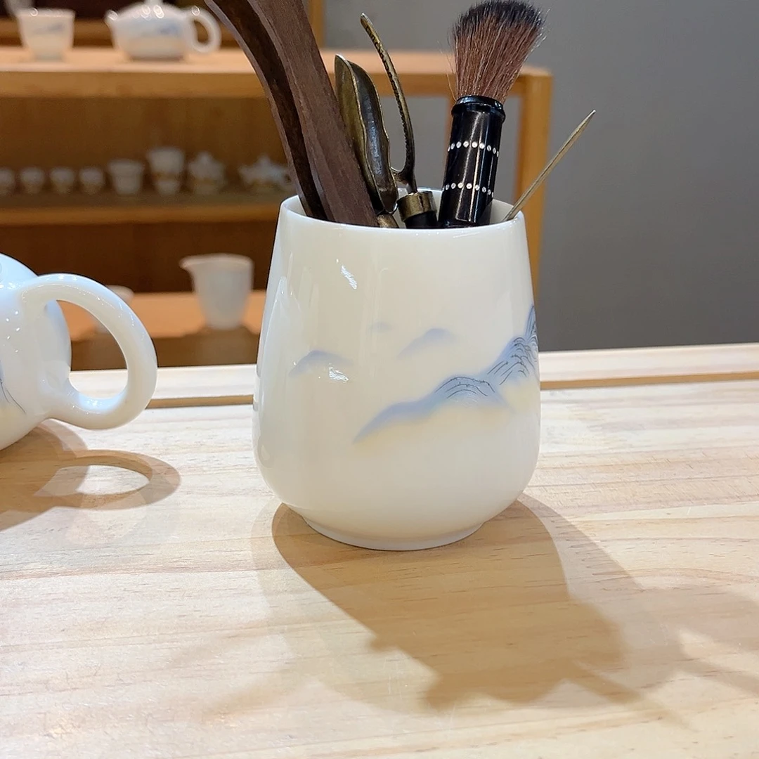 【御瓷斋】羊脂玉瓷茶具套装