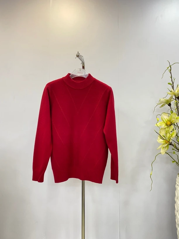 欧美姿秋冬寸领套头毛衣S127