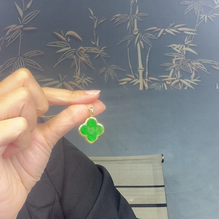 翡翠银S925镶嵌吊坠(不含链)特价