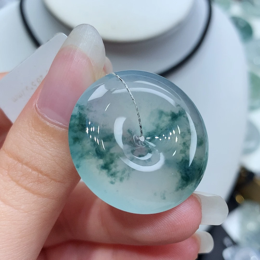 翡翠未镶嵌胸饰翡翠89，28.5/5.7