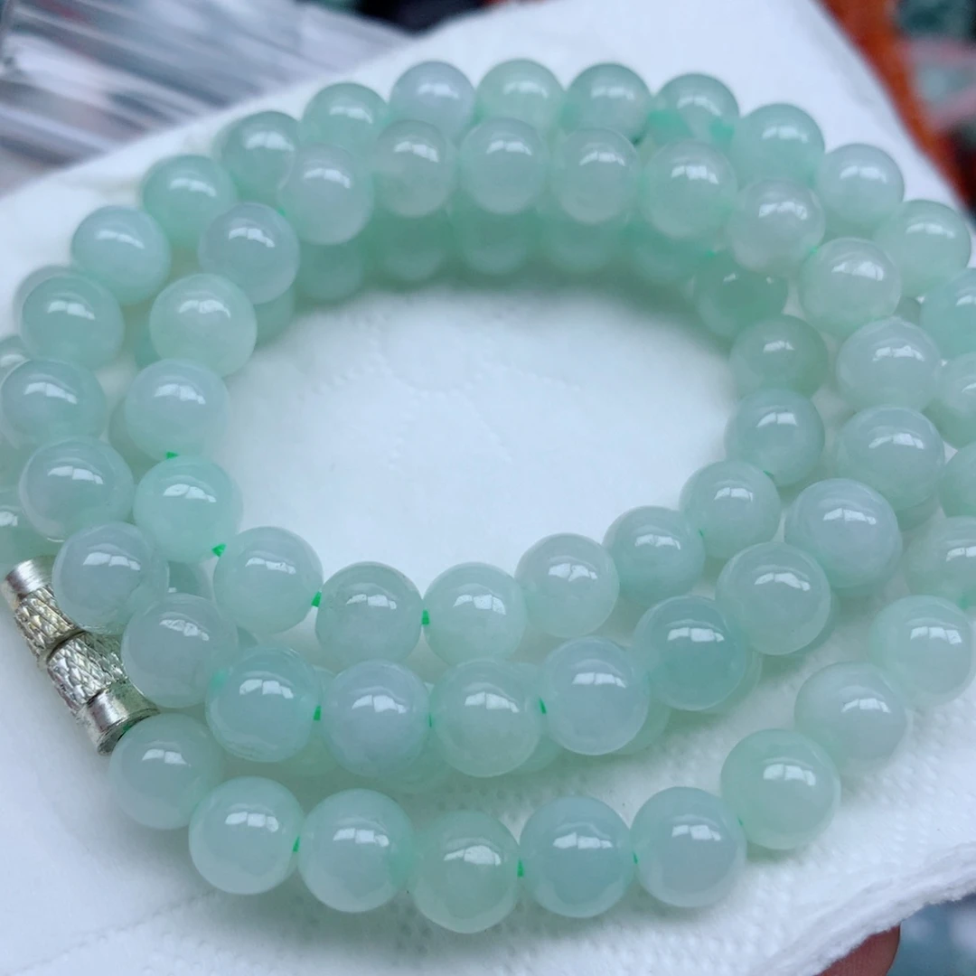 翡翠未镶嵌项链珠珠