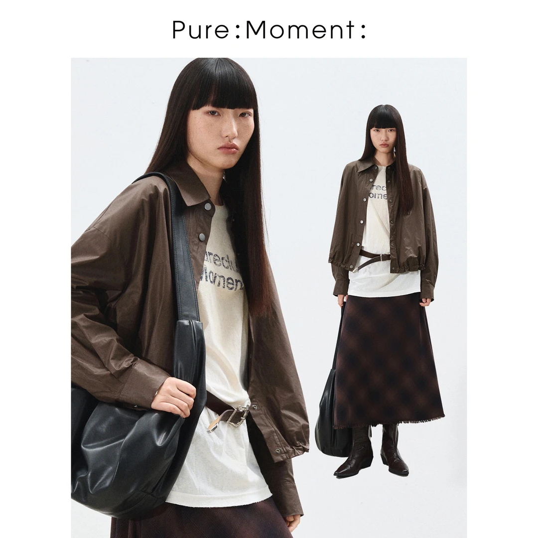 小麦檬Pure:Moment:秋季美拉德色休闲百搭薄款外套4G8212061