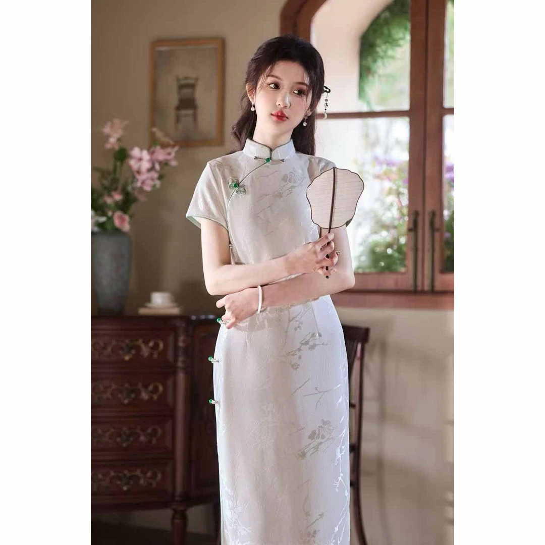 【春意盎然-预】s-3xl/2025年新款小个子中长款气质显瘦旗袍