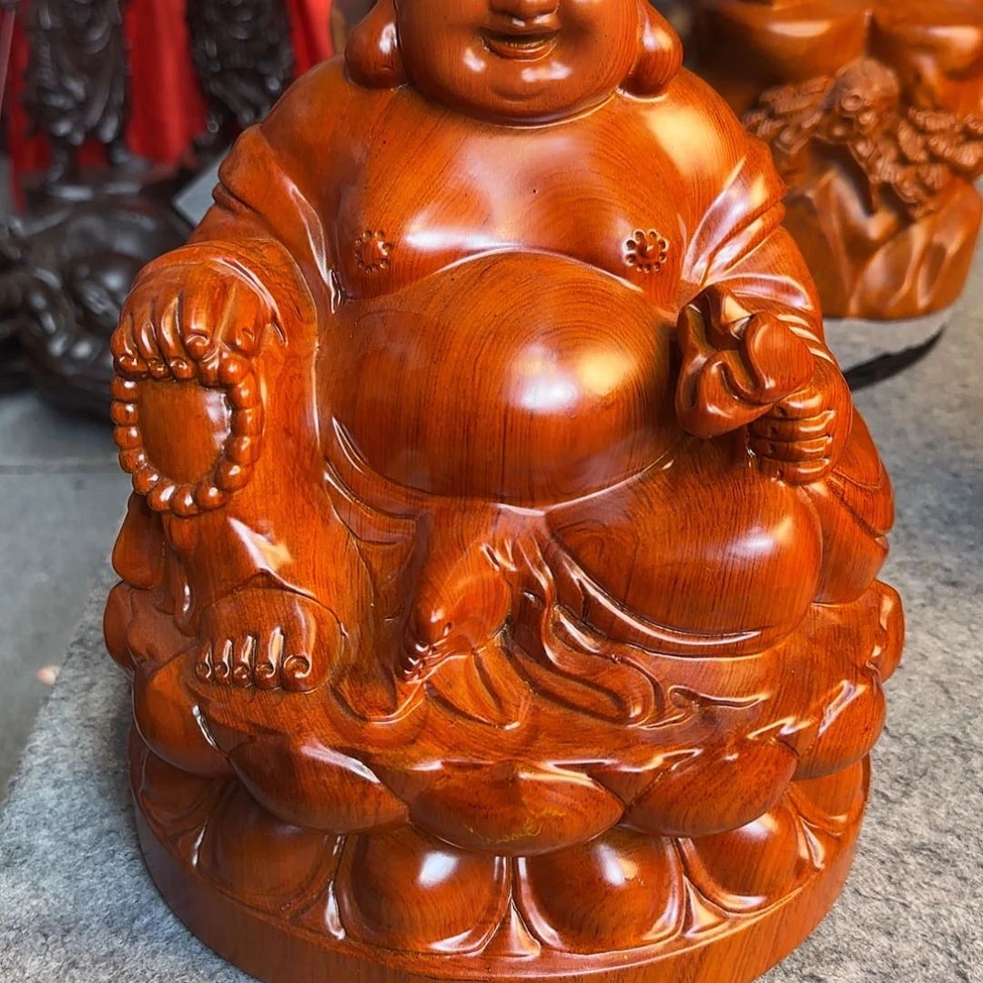 木圆****了30公分花梨木坐姿弥勒佛