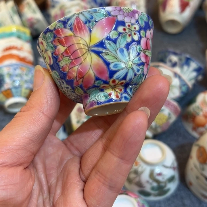 手绘茶杯盖碗陶瓷