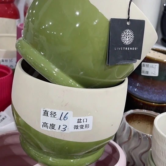 多绿植陶瓷花盆9.9包邮，有孔