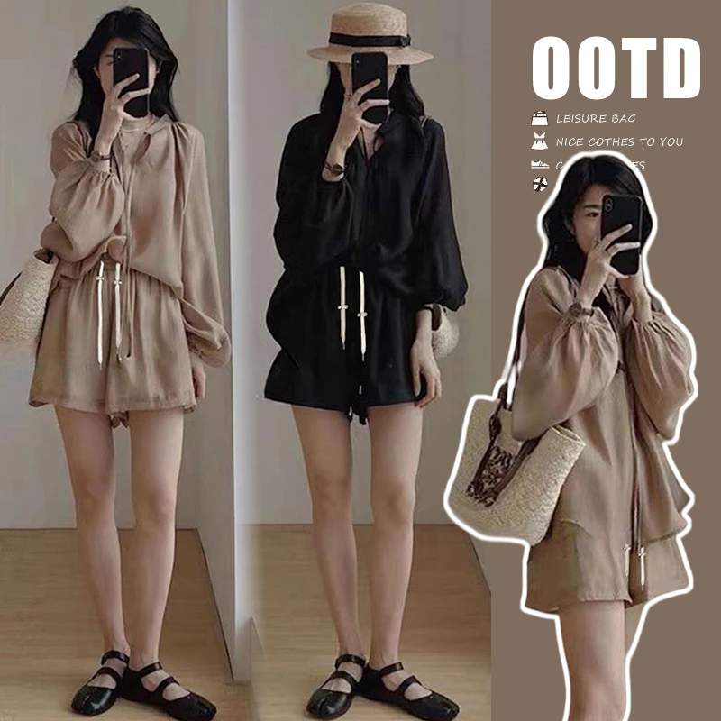 孕妇装夏装套装2025新款宽松大码小个子网红时尚小香风防晒两件套