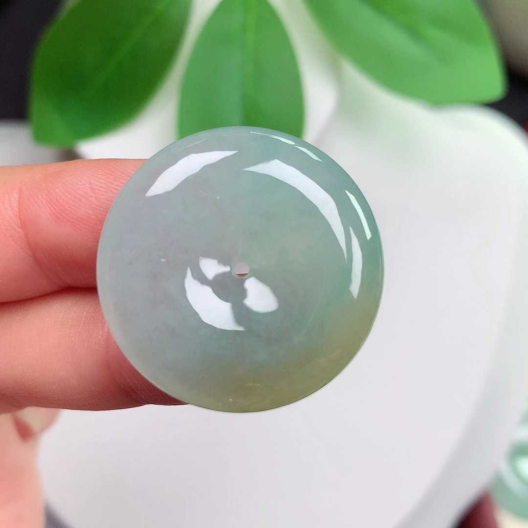 颈饰未镶嵌翡翠平安扣 27.2x5.9mm