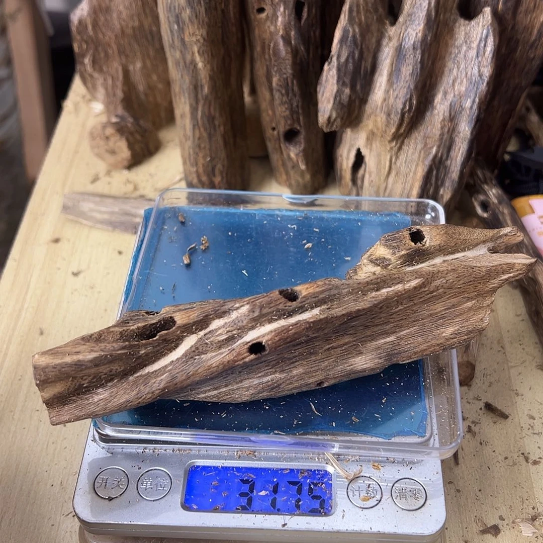 香料绿奇楠虫漏31克白棋