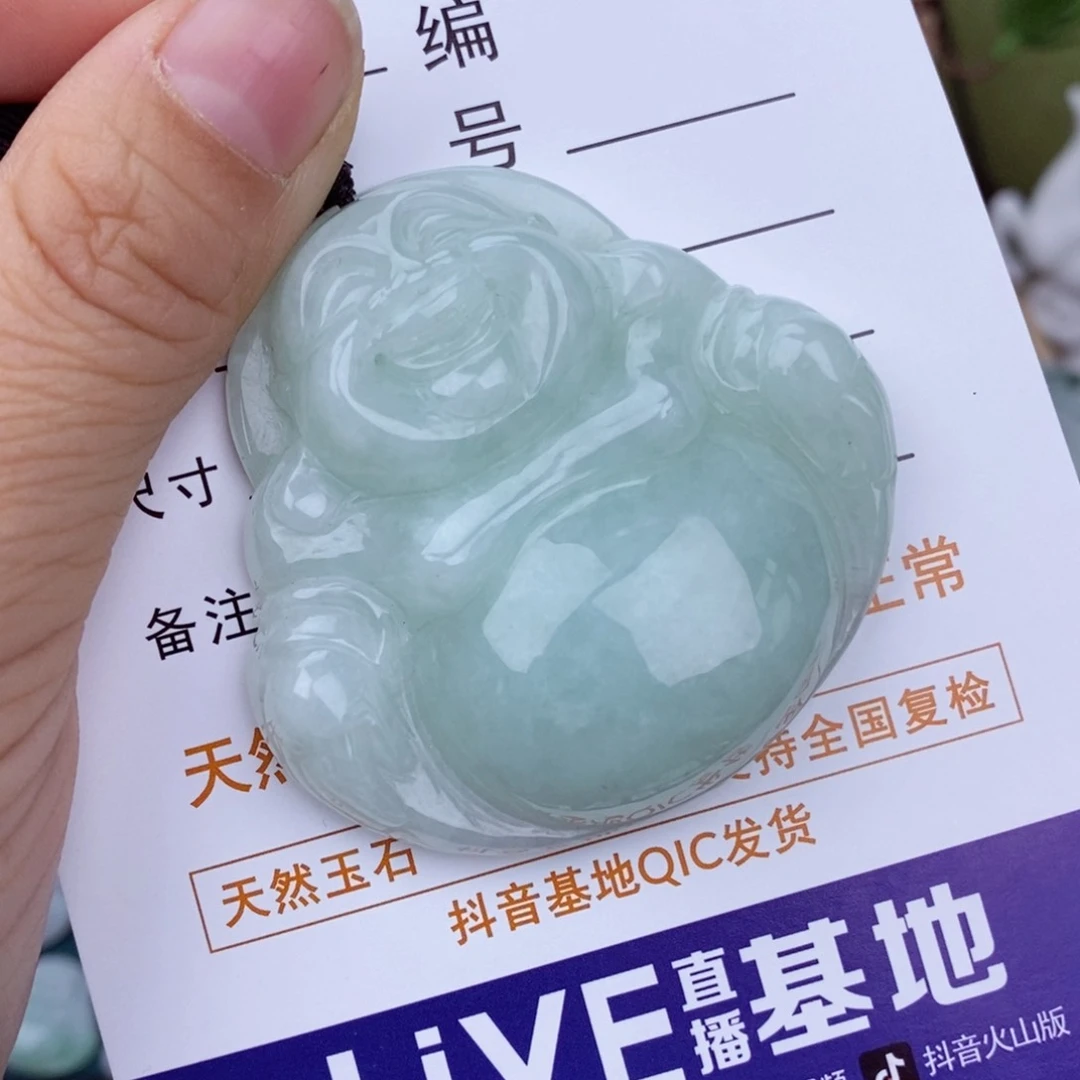 翡翠颈饰未镶嵌疯*佛公