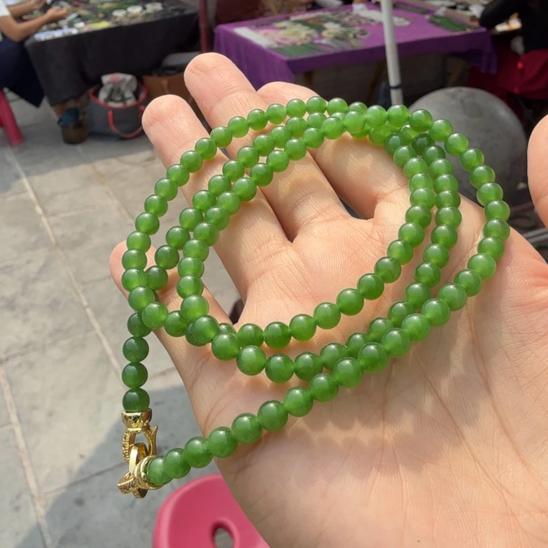 和田玉未镶嵌颈饰碧玉阳绿卡5门总F多样性拍一发一